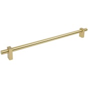 Jeffrey Alexander Larkin 18" Center to Center Modern Industrial Smooth Appliance Bar Handle / Appliance Bar Pull - Split Finish Brushed Gold