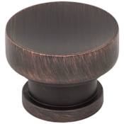 Jeffrey Alexander Elara 1-1/4" Round European Style Concave Cabinet Knob / Drawer Knob Brushed Oil Rubbed Bronze