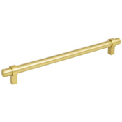 Jeffrey Alexander Key Grande 8-13/16" (224 mm) Center to Center Modern Industrial Pipe Style Bar Cabinet Handle / Drawer Pull Brushed Gold