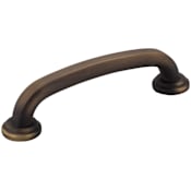 Jeffrey Alexander Bremen 1 Series 3-3/4" Center to Center Curved Bold Cabinet Handle / Drawer Pull Antique Brushed Satin Brass