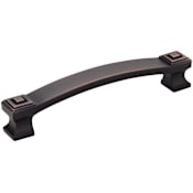 Jeffrey Alexander Delmar 5-1/16" (128mm) Center to Center Romanesque Cabinet Handle / Drawer Pull Brushed Oil Rubbed Bronze