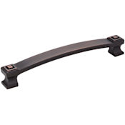 Jeffrey Alexander Delmar 6-5/16" Center to Center Traditional Elegant Cabinet Handle / Drawer Pull Brushed Oil Rubbed Bronze