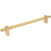Jeffrey Alexander Larkin Center Knurled 18" Center to Center Modern Industrial Appliance Bar Handle / Appliance Bar Pull Brushed Gold
