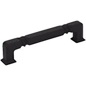 Jeffrey Alexander Tahoe 5-1/16" (128mm) Center to Center Mountain Lodge Style Square Cabinet Handle / Drawer Pull Black