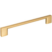 Jeffrey Alexander Sutton 6-5/16" (160 mm) Center to Center Squared Sleek Cabinet Handle / Drawer Pull Brushed Gold
