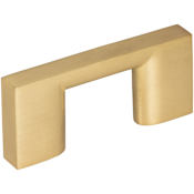 Jeffrey Alexander Sutton 1-1/4" (32 mm) Center to Center Squared Sleek Small Cabinet Bar Handle / Drawer Bar Pull Brushed Gold