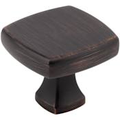 Jeffrey Alexander Griffin 1-3/8" Elegant Soft Square Cabinet / Drawer Knob Brushed Oil Rubbed Bronze