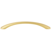 Jeffrey Alexander Wheeler 6-5/16" Center to Center Transitional Beveled Arch Bow Cabinet Handle / Drawer Pull Brushed Gold
