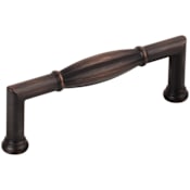 Jeffrey Alexander Southerland 3-3/4" (96mm) Center to Center Traditional Ridged Barrel Cabinet Handle / Drawer Pull Brushed Oil Rubbed Bronze