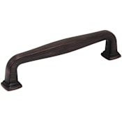 Jeffrey Alexander Fontana 5-1/16" (128mm) Center to Center Elegant Squared Cabinet Handle / Drawer Pull Brushed Oil Rubbed Bronze