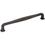 Jeffrey Alexander Fontana 8-13/16" (224mm) Center to Center Elegant Curved Square Cabinet Handle / Drawer Pull Brushed Oil Rubbed Bronze