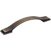Jeffrey Alexander Mirada 5-1/16" (128mm) Center to Center Soft Arch Cabinet Handle / Drawer Pull Antique Brushed Satin Brass