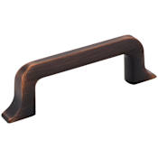 Jeffrey Alexander Callie 3" Center to Center Sleek Curved Angle Cabinet Handle / Drawer Pull Brushed Oil Rubbed Bronze