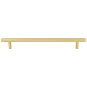 Jeffrey Alexander Dominique 12" Center to Center Sleek Square Bar Appliance Pull / Appliance Handle Brushed Gold