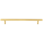 Jeffrey Alexander Dominique 7-9/16" (192 mm) Center to Center Square Bar Cabinet Handle / Drawer Pull Brushed Gold