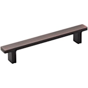 Jeffrey Alexander Anwick 5-1/16" (128mm) Center to Center Flat Square Bar Cabinet Handle / Drawer Pull Brushed Oil Rubbed Bronze