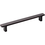 Jeffrey Alexander Anwick 6-5/16" (160mm) Center to Center Flat Square Bar Cabinet Handle / Drawer Pull Brushed Oil Rubbed Bronze