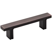Jeffrey Alexander Anwick 3" Center to Center Modern Linear Flat Bar Cabinet Handle / Drawer Pull Brushed Oil Rubbed Bronze