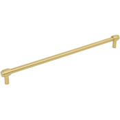 Jeffrey Alexander Hayworth 12" Center to Center Modern Industrial Pipe Bar Style Large Cabinet Handle / Drawer Bar Pull Brushed Gold
