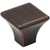 Jeffrey Alexander Marlo 1-1/8" Square Contemporary Cabinet / Drawer Knob Brushed Oil Rubbed Bronze