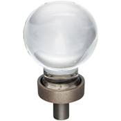 Jeffrey Alexander Harlow 1-1/16" Vintage Glam Ball Sphere Glass Cabinet Knob / Drawer Knob Brushed Oil Rubbed Bronze