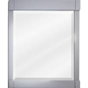 Jeffrey Alexander 28 x 34 Inch Framed Rectangular Vanity Mirror from the Astoria Modern collection Grey