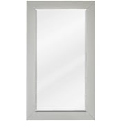 Jeffrey Alexander Cade 16" W x 27-1/8" H Contemporary Rectangular Framed Bathroom Wall Mirror Grey