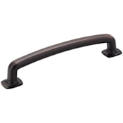 Jeffrey Alexander Belcastel 1 - 5-1/16" (128 mm) Center to Center Soft Square Cabinet Handle / Drawer Pull Brushed Oil Rubbed Bronze