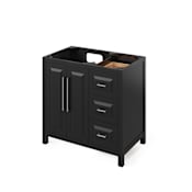 Jeffrey Alexander Cade 36" Single Free Standing Vanity Cabinet - Less Vanity Top Black