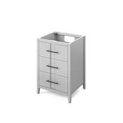 Jeffrey Alexander Katara 24" Single Free Standing Vanity Cabinet - Less Vanity Top Grey