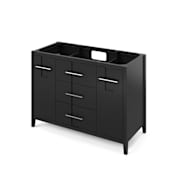 Jeffrey Alexander Katara 48" Single Free Standing Vanity Cabinet - Less Vanity Top Black