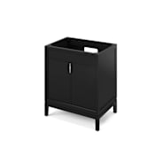 Jeffrey Alexander Theodora 30" Single Free Standing Vanity Cabinet - Less Vanity Top Black