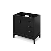 Jeffrey Alexander Theodora 36" Single Free Standing Vanity Cabinet - Less Vanity Top Black