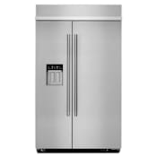 JennAir 48" Built-In Side by Side Refrigerator with Water Dispenser Stainless Steel