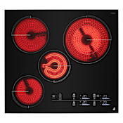 JennAir 24 Inch Wide 4 Burner Electric Cooktop with Dual Choice Element Black