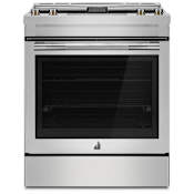 JennAir RISE 30 Inch Wide 6.2 Cu. Ft. Slide In Electric Range with Air Fry and Downdraft Ventilation Stainless Steel