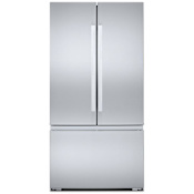 JennAir Noir 36 Inch Wide 24.76 Cu. Ft. Energy Star Certified French Door Refrigerator with Adaptive Defrost and HumidSeal Crisper Drawers Stainless Steel