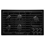 JennAir 36 Inch Wide 5 Burner Gas Cooktop with Downdraft Ventilation Black