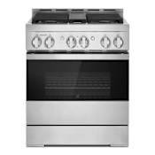 JennAir Noir 30 Inch Wide 4.1 Cu. Ft. Free Standing Gas Range Floating Glass Black