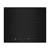 JennAir 26 Inch Wide 3 Burner Induction Cooktop with Pan Detection Black