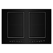 JennAir 30 Inch Wide 4 Burner Induction Cooktop Floating Glass Black