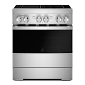 JennAir 30 Inch Wide Free Standing Induction Range with Knob Controls and Meat Thermometer Stainless Steel