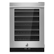 JennAir RISE 24 Inch Wide 45 Bottle Capacity Undercounter Wine Cooler - Right Hinging Stainless Steel