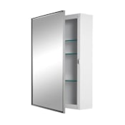Jensen 18-1/8" x 24-1/8" Framed Single Door Medicine Cabinet Stainless Steel