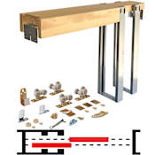 Johnson Hardware 1562 Series 30" x 84" Bypass Pocket Door Frame Kit N/A