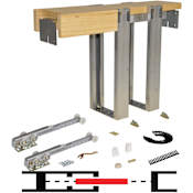Johnson Hardware 1560SC 36" x 84" Soft-Close Pocket Door Frame Kit N/A
