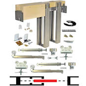 Johnson Hardware 2000SC Series 48" x 84" Soft-Close Pocket Door Frame Kit N/A