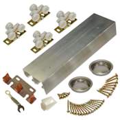 Johnson Hardware 138F Series 48" Aluminum Track with Hardware for (2) 1-3/8" Bypass Doors Mill Grade