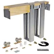 Johnson Hardware 1500 Series Pocket Door System Frame Kit for 32" x 96" Doors with Steel Studs and 2" x 4" Stud Walls Steel / Aluminum