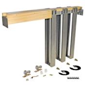Johnson Hardware 1500 Series Pocket Door System Frame Kit for 48" x 96" Doors with Steel Studs and 2" x 4" Stud Walls Steel / Aluminum